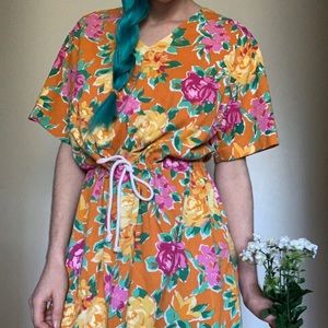 Floral vintage spring dress